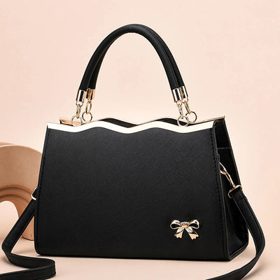 MUSOIE Purses and Handbags for Women Fashion Bow PU Leather Satchel Top Handle Tote Shoulder Bag