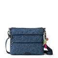 Sakroots Basic Crossbody Bag - Women's Handbag & Purse With Four Zipper Pockets & Adjustable Strap - "Indigo Spirit Desert"
