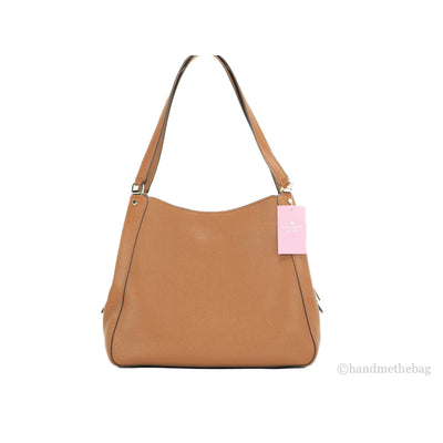 Kate Spade New York Women's Leather Triple Compartment Satchel Handbag, Gingerbread