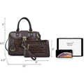 Dasein Women Barrel Handbags Purses Fashion Satchel Bags Top Handle Shoulder Bags Vegan Leather Work Bag
