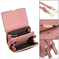 UTO Crossbody Bags for Women Small PU Leather Cellphone Bags Ladies Clutch Shoulder Handbags Wallet Purse(Pink)