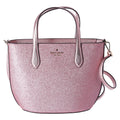 Kate Spade Glitter Glimmer Small Zip Satchel Crossbody Bag Mitten Pink Holiday