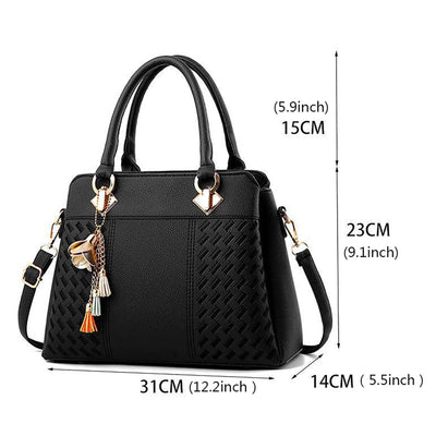 JAHH Women Genuine Leather Designer Tote Bags Purses and Handbags for Women Fashion Ladies Top Handle Shoulder Satchel Bag Four Seasons