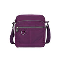 Luxtrada Casual Nylon Purse Handbag Crossbody Bag Waterproof Shoulder Bag with Zipper Pockets for Women (Purple)