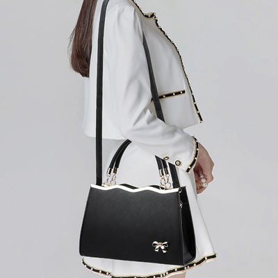 MUSOIE Purses and Handbags for Women Fashion Bow PU Leather Satchel Top Handle Tote Shoulder Bag
