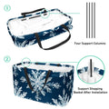 Snowflake Collapsible Oxford Cloth Storage Bins Toy Basket Tote Bag - Reusable Foldable Large Capacity Bucket